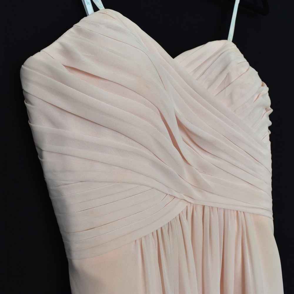 Camille La Vie Blush Pink Strapless Chiffon Formal Dress Size 2 Style 77213